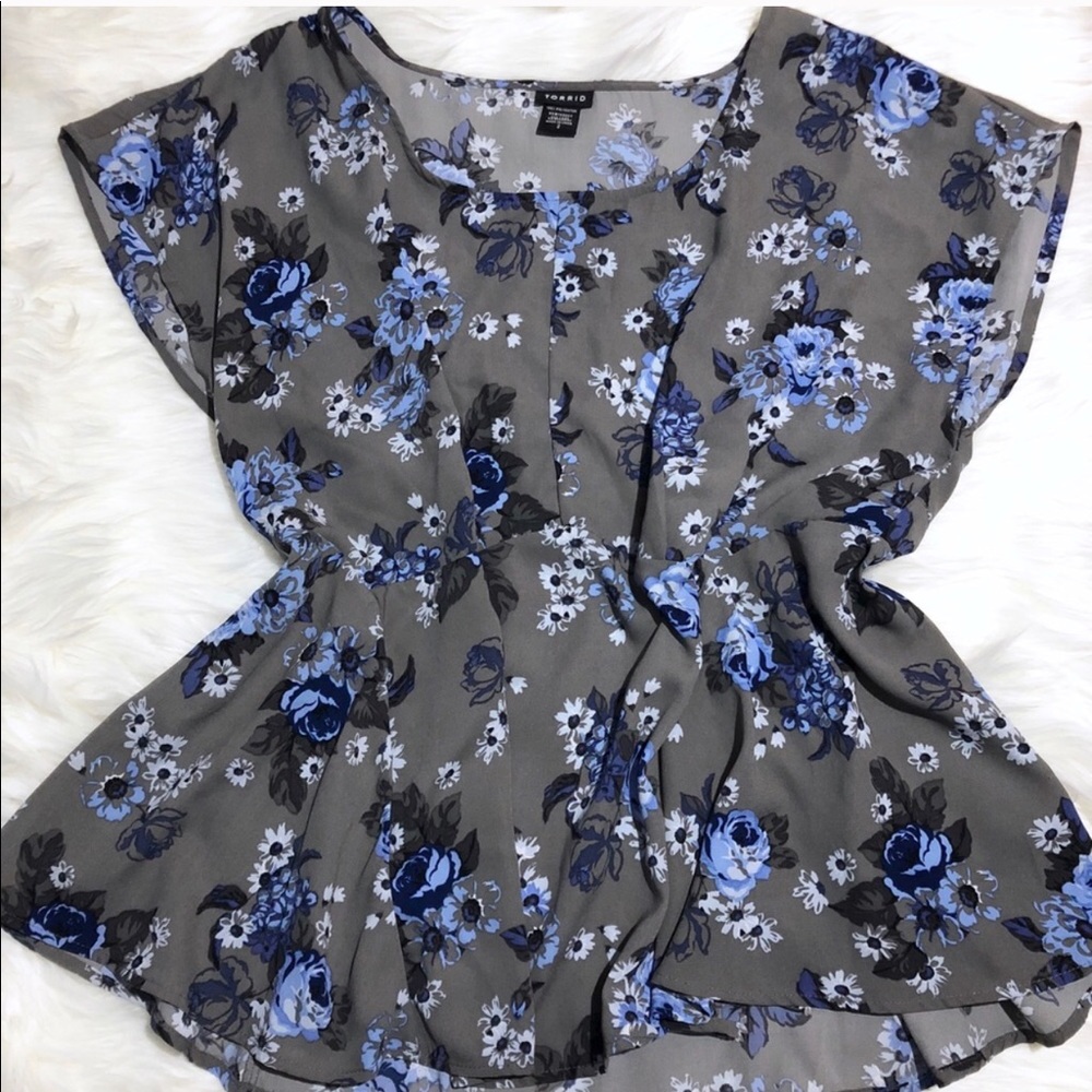 Floral Peplum Blouse